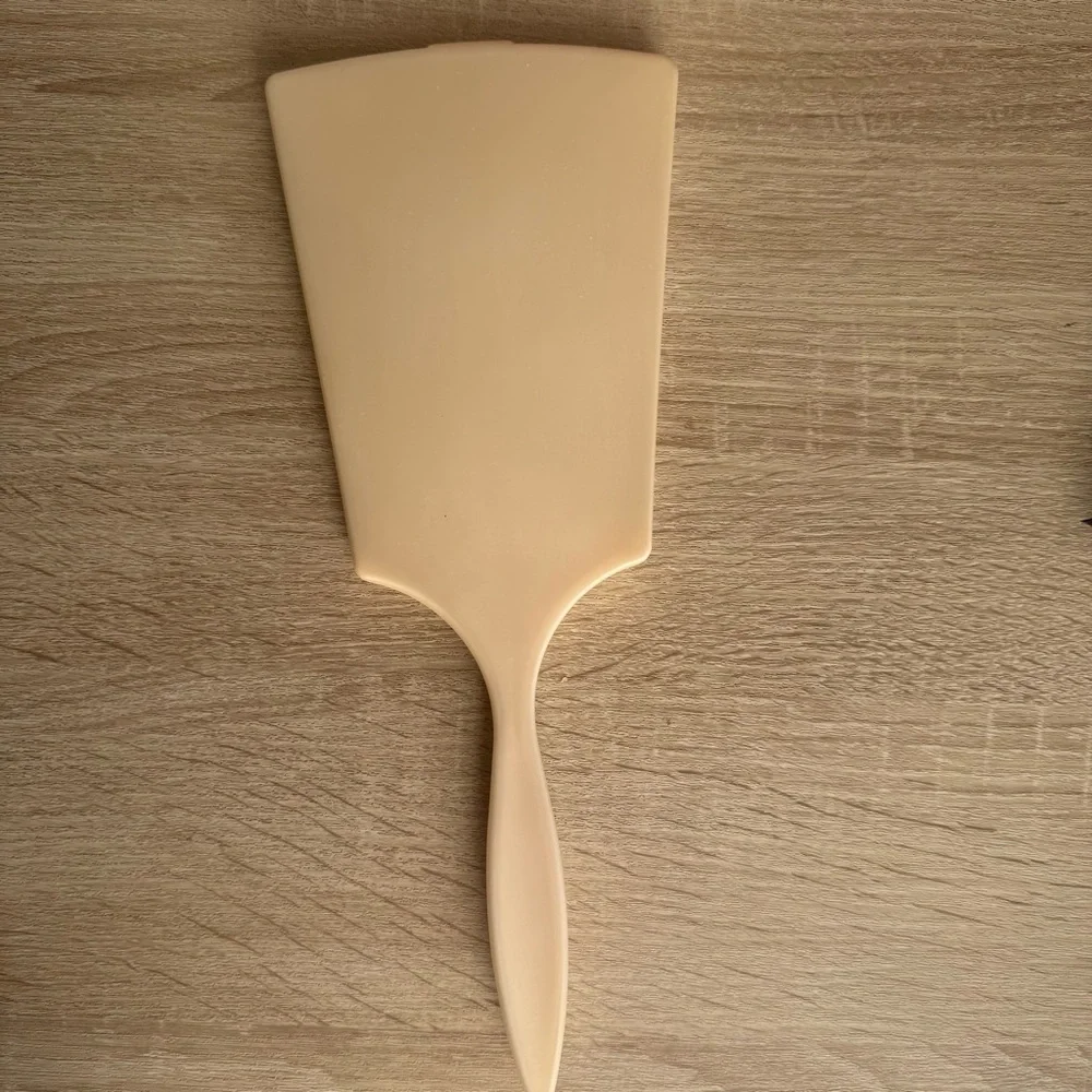 Vintage Handheld Mirror in Cream vanity 80s collectible nostalgia